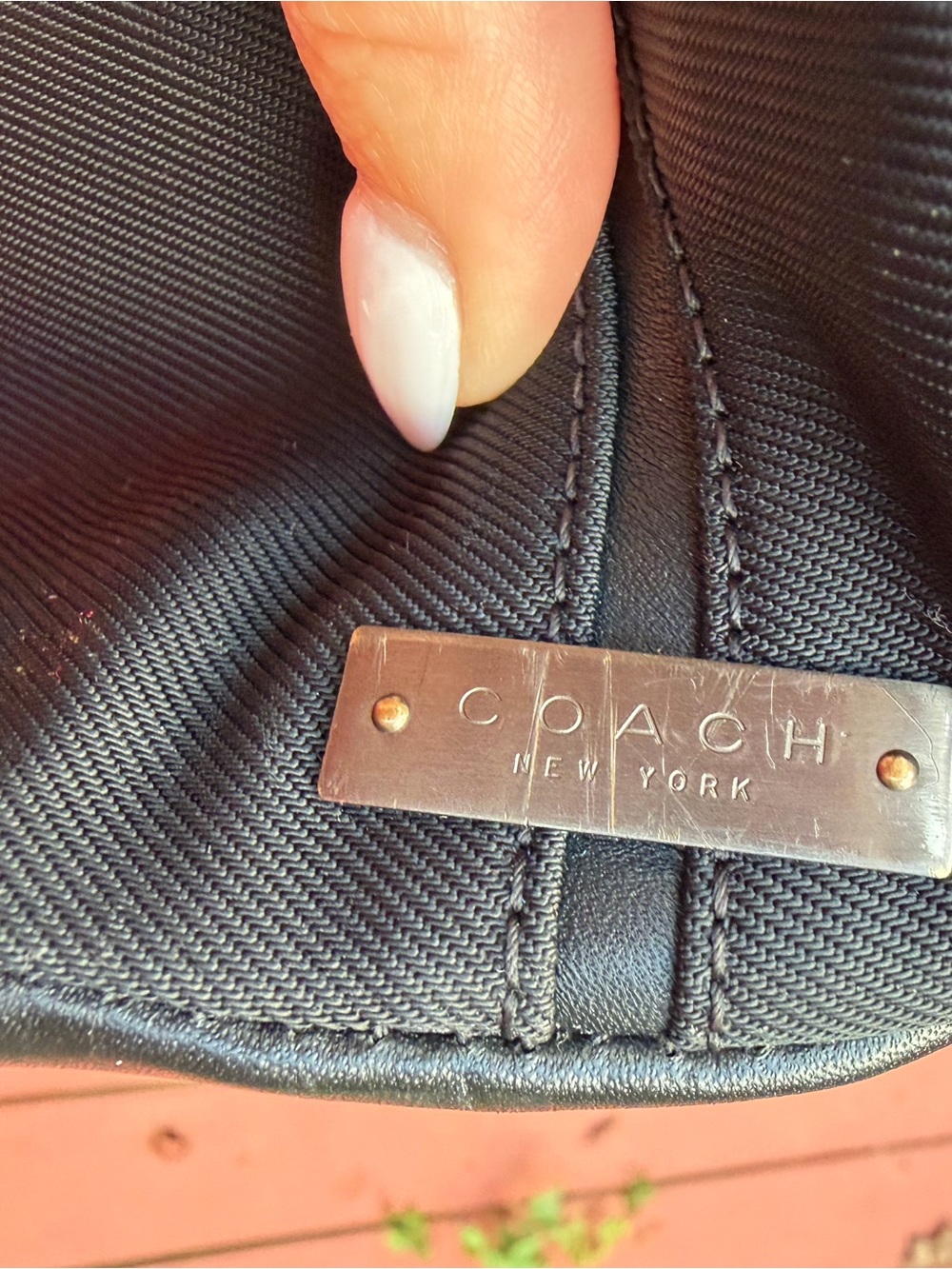 Coach 1999 w/COA Mercer Nylon Shoulder Satchel w/ Black Leather Trim Metal Tag - Picture 14 of 16